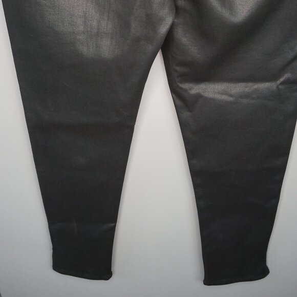 New Frame The Jet Set Skinny Crop Slit Jeans in Noir Coated size 2(30-34) - Picture 13 of 16